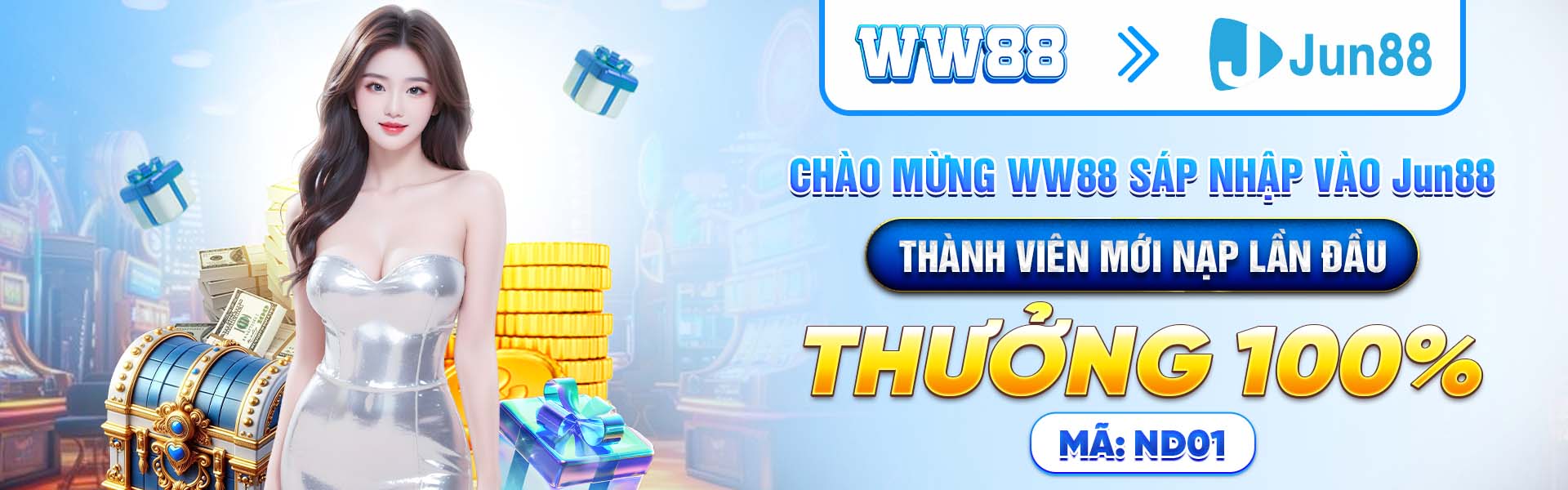 WW88 chào mừng thành viên mới - Nạp đầu tặng 100%